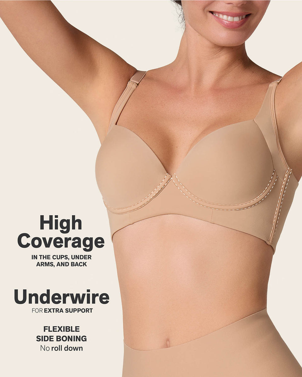 Back Smoothing Bra with Soft Full Coverage Cups