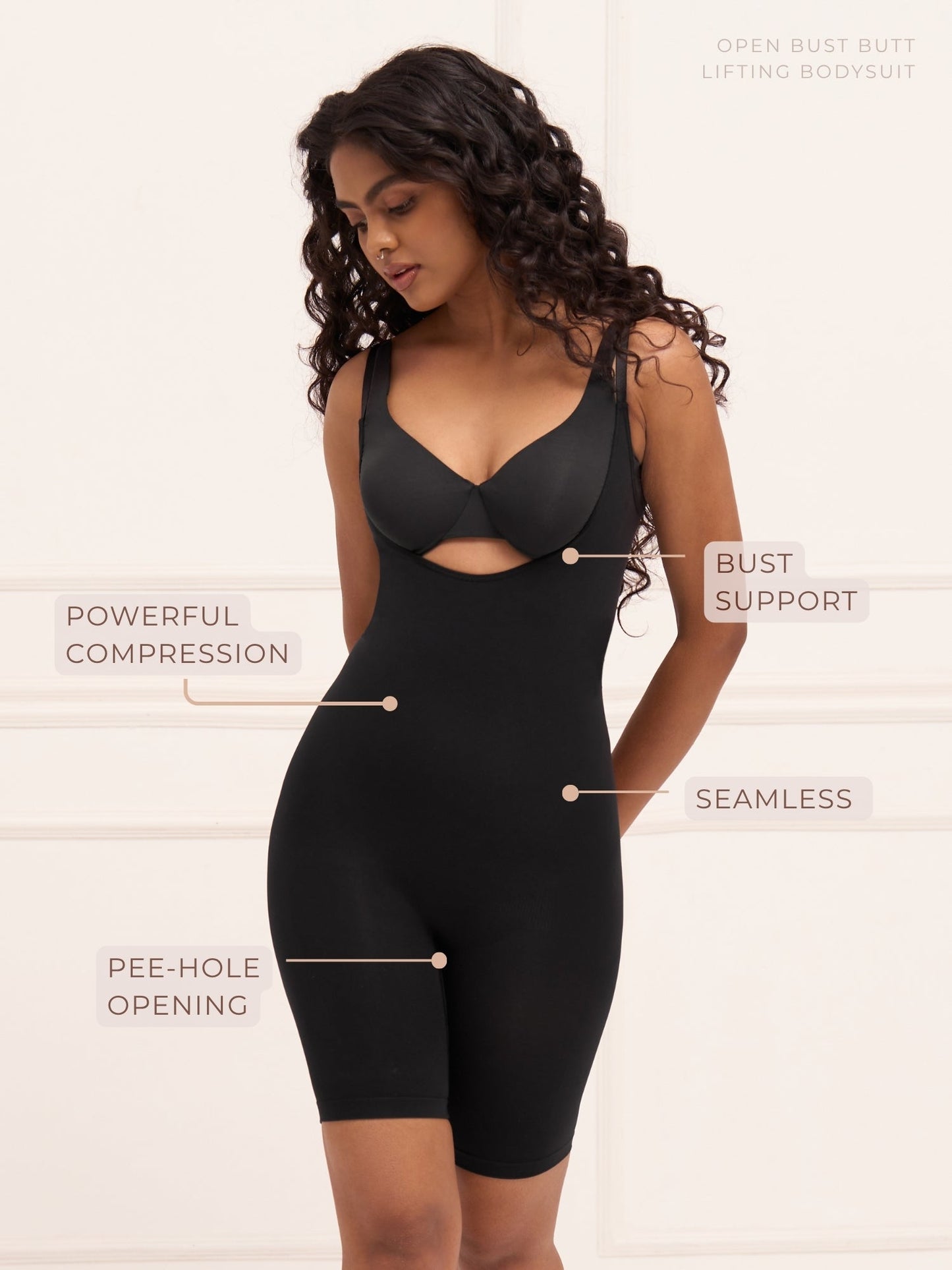 Open Bust Butt Lifting Bodysuit